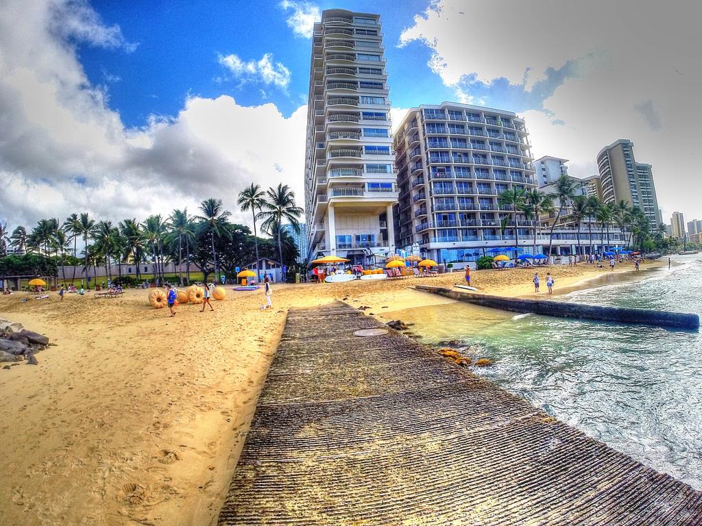 호놀룰루 Waikiki Shore 515 Beachfront & Upgrade 아파트 외부 사진